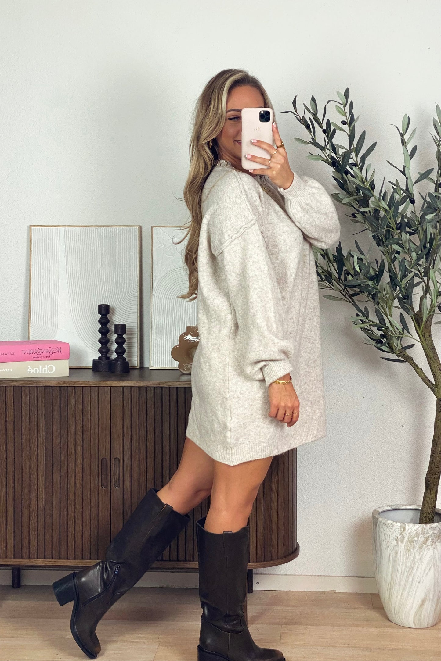 Benthe knit dress - Beige