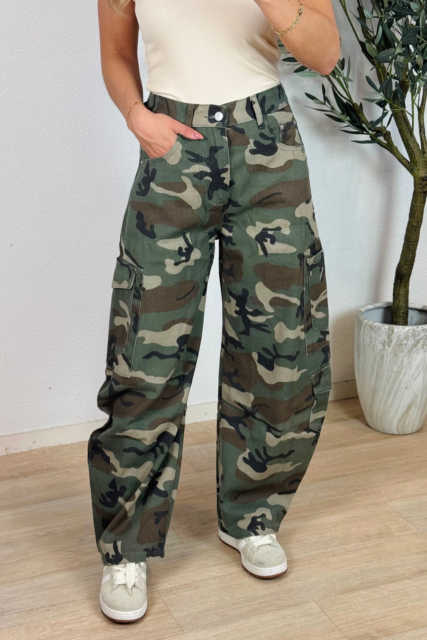 Stella camo balloon jeans - Kaki