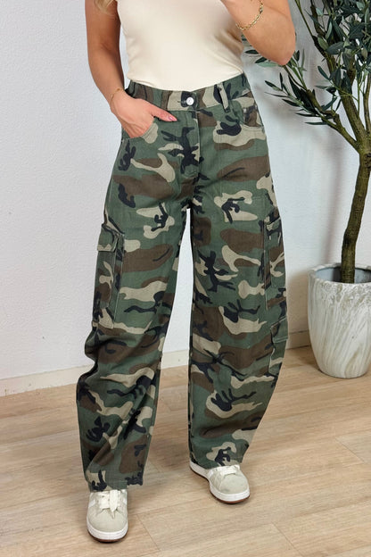 Stella camo balloon jeans - Kaki