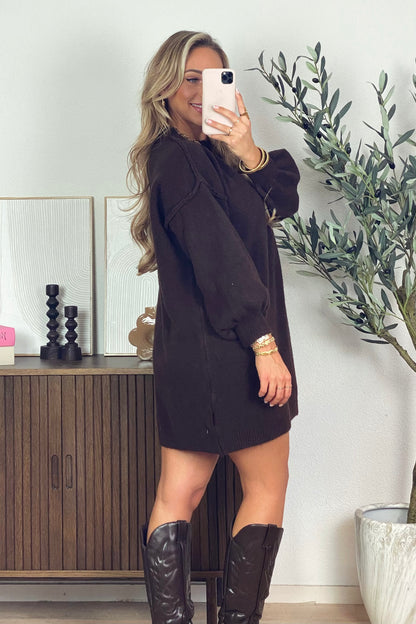 Benthe knit dress - Brown