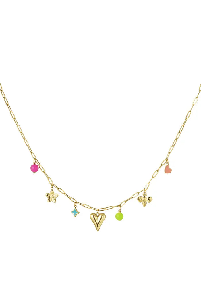 Bedel ketting color hart