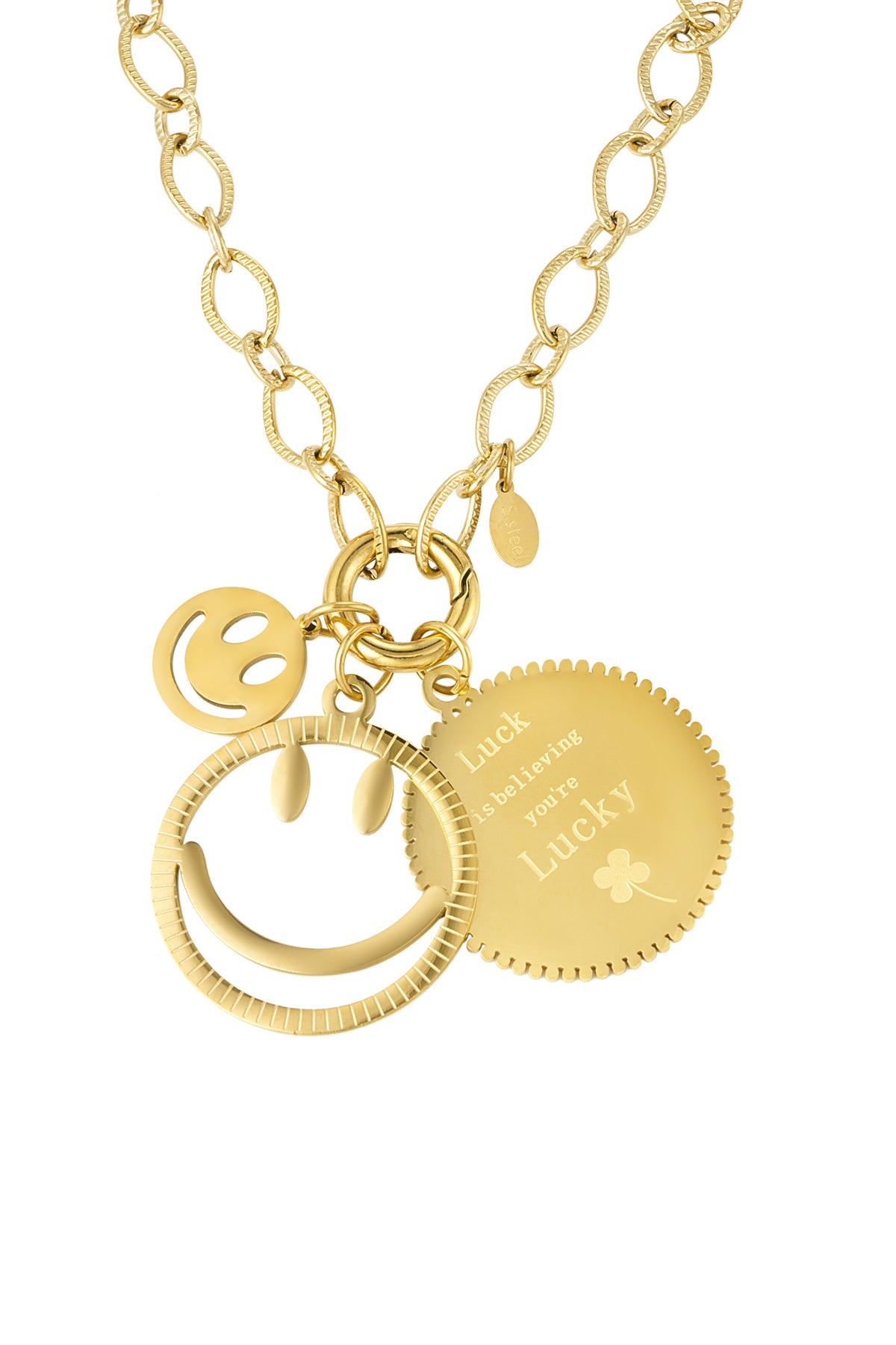 Funky smile ketting - goud