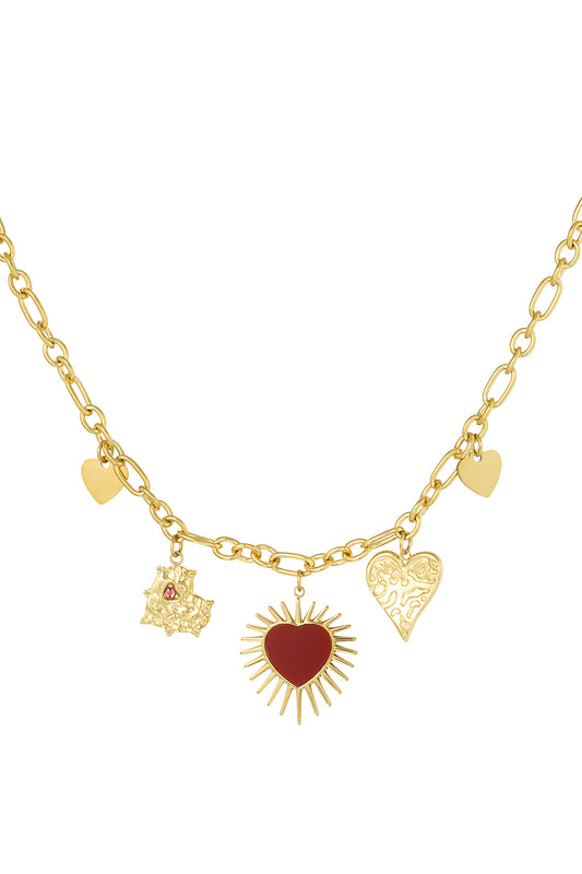 Endless hearts ketting - goud