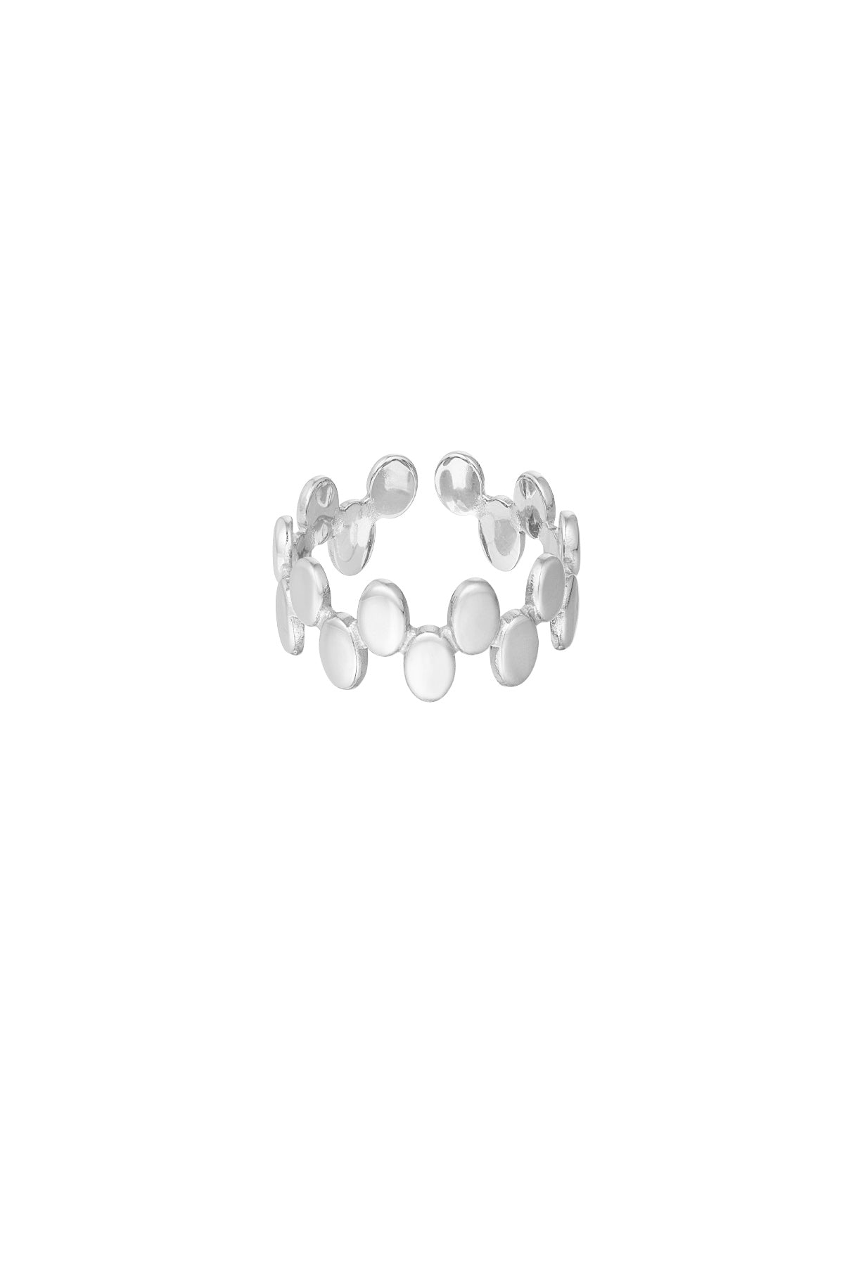 Ring rondjes - zilver