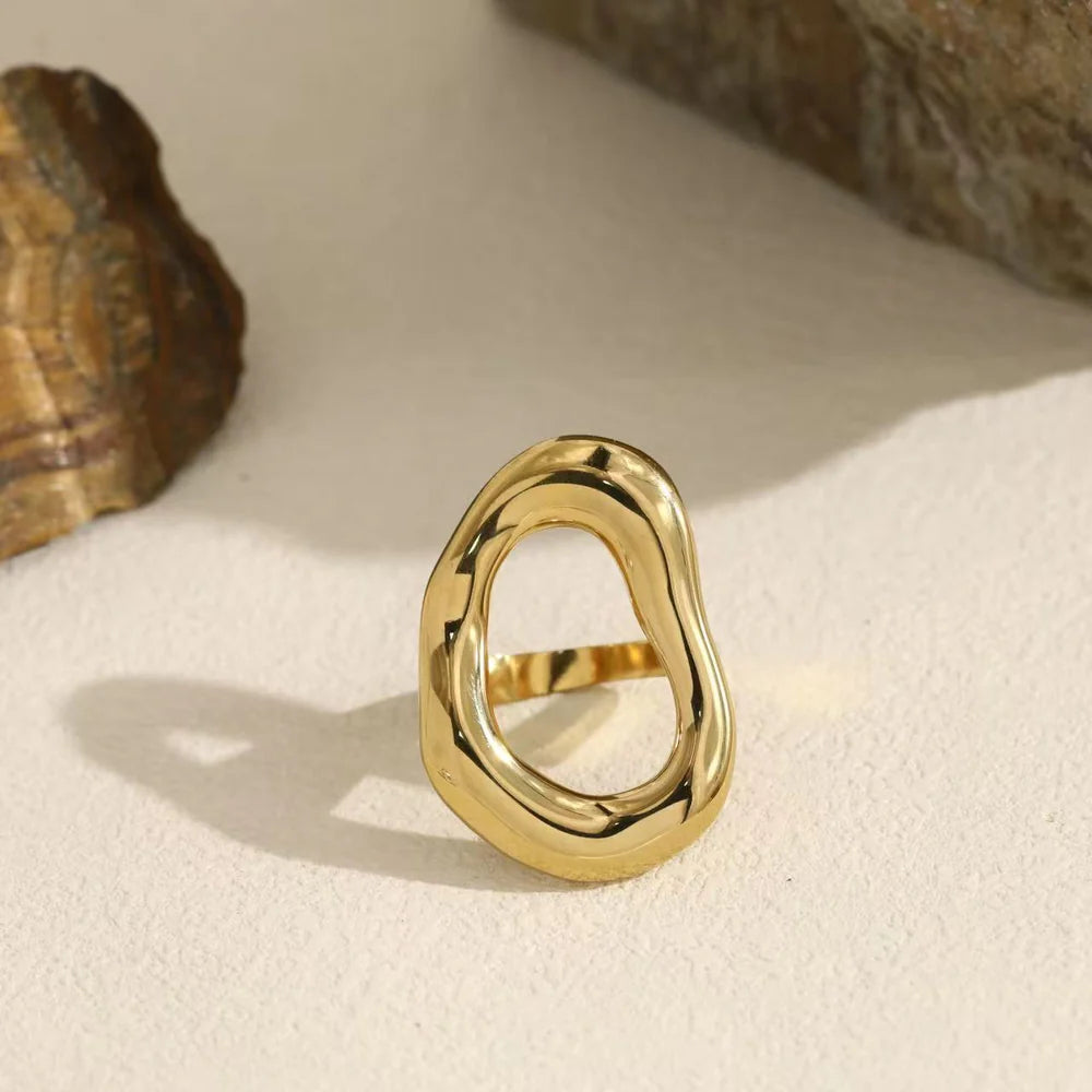 Roundy shape ring - Goud