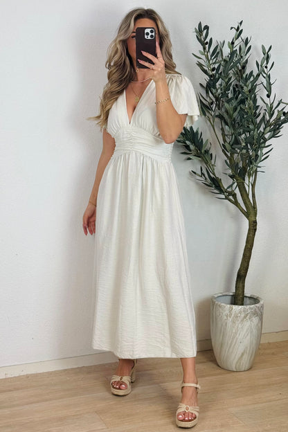 Isa flowy jurk - Beige