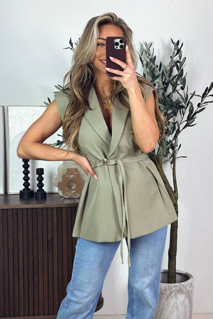 Cayla gilet - Groen