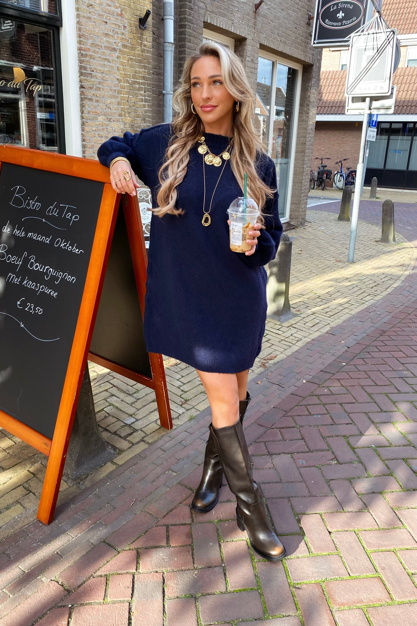 Benthe knit dress - Blue