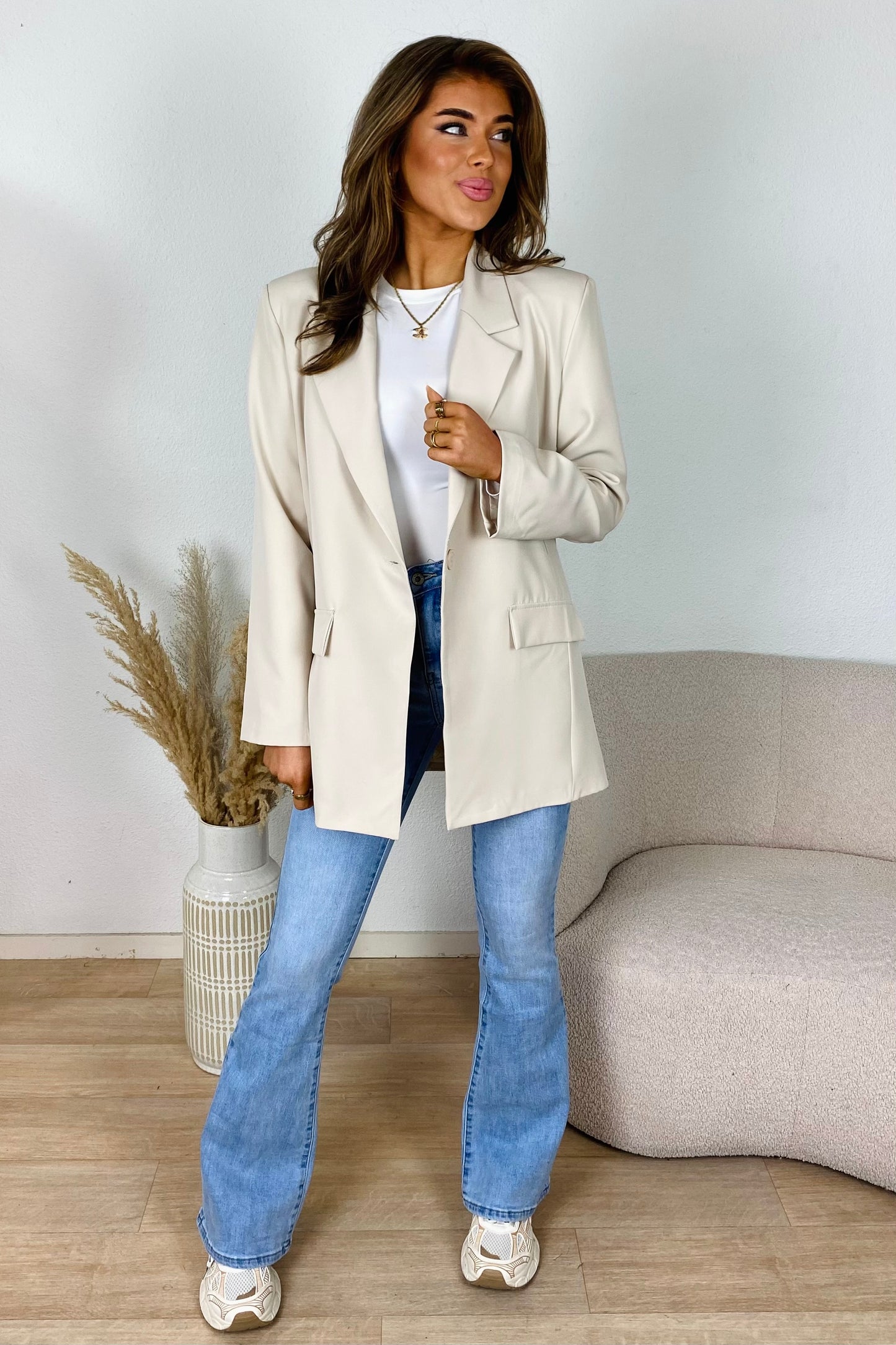 Oversized blazer - Beige