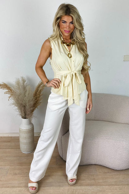 Wrap top striksluiting - Geel