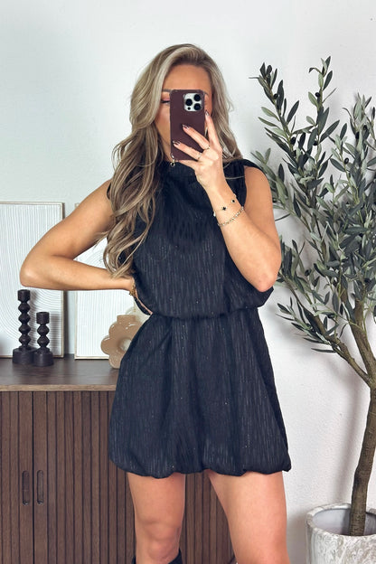 Celeste sparkle jurk - Zwart