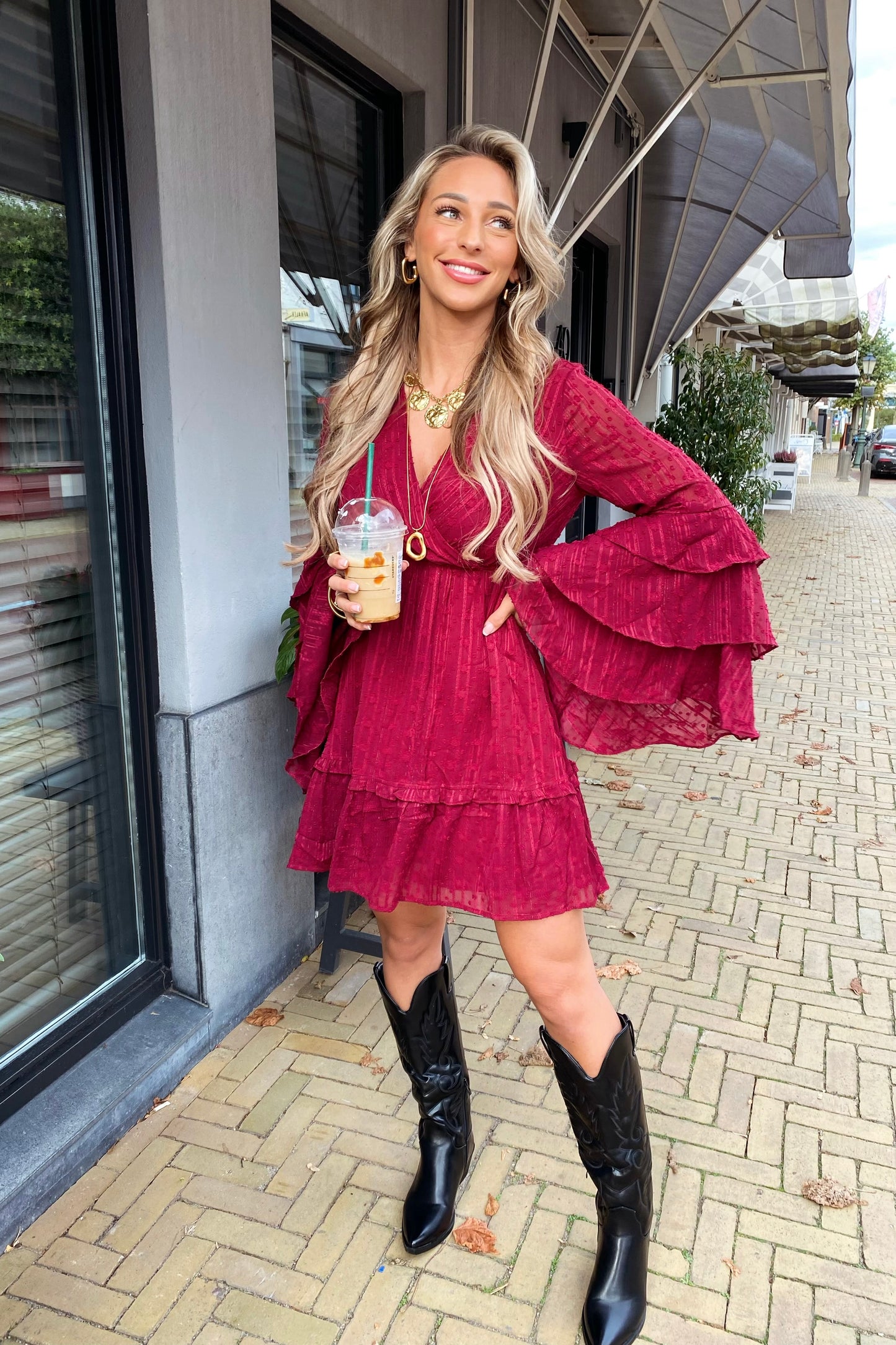 Olivia dress - Burgundy