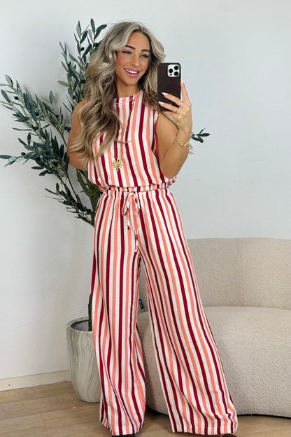 Emily stripe set - Roze