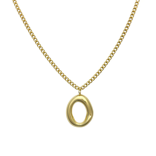 Open ring ketting - Goud