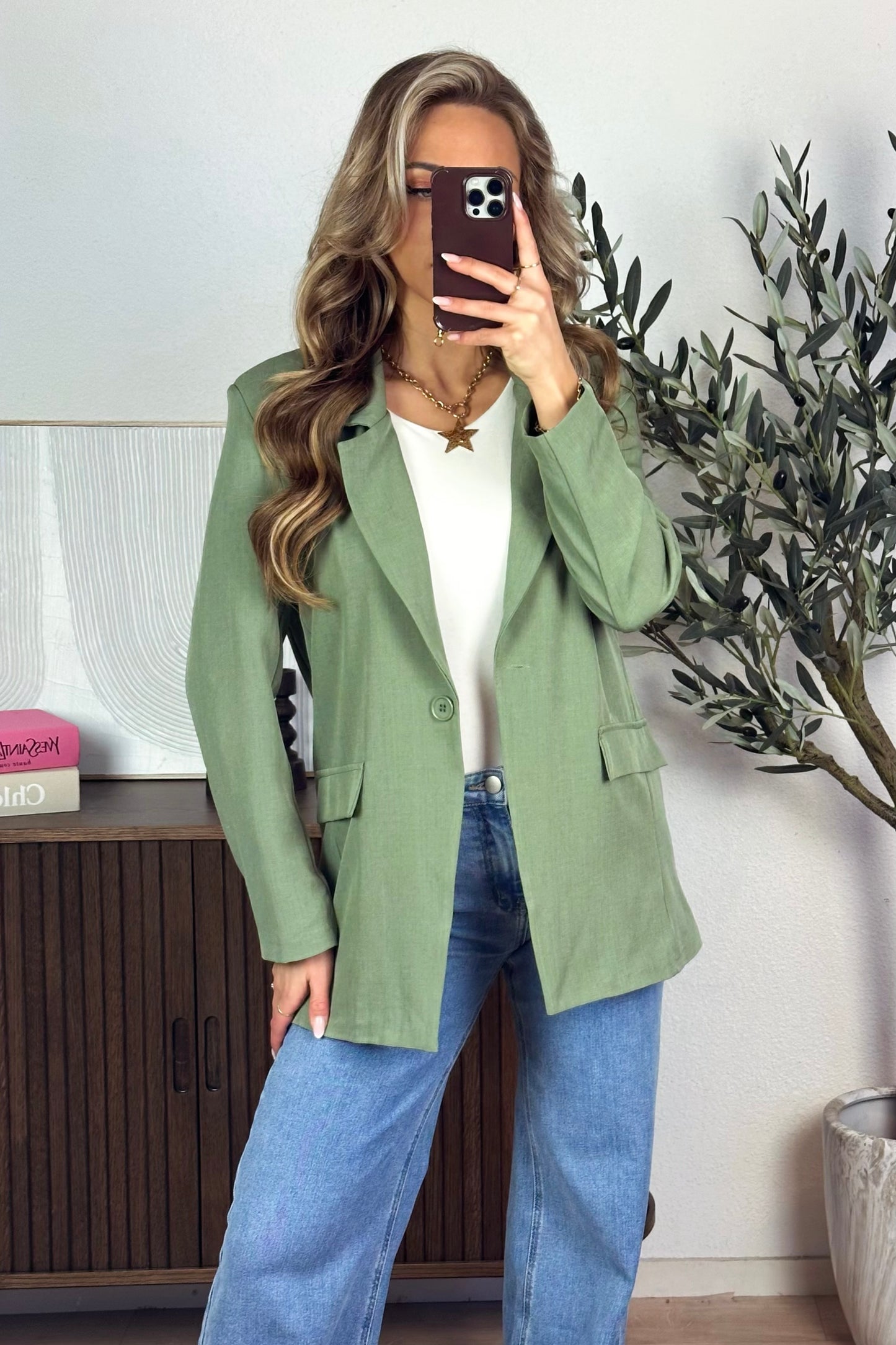 Oversized blazer - Groen