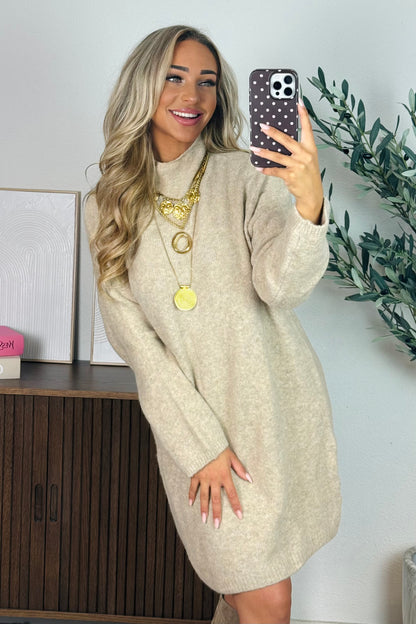 Zinzi knit jurk - Beige