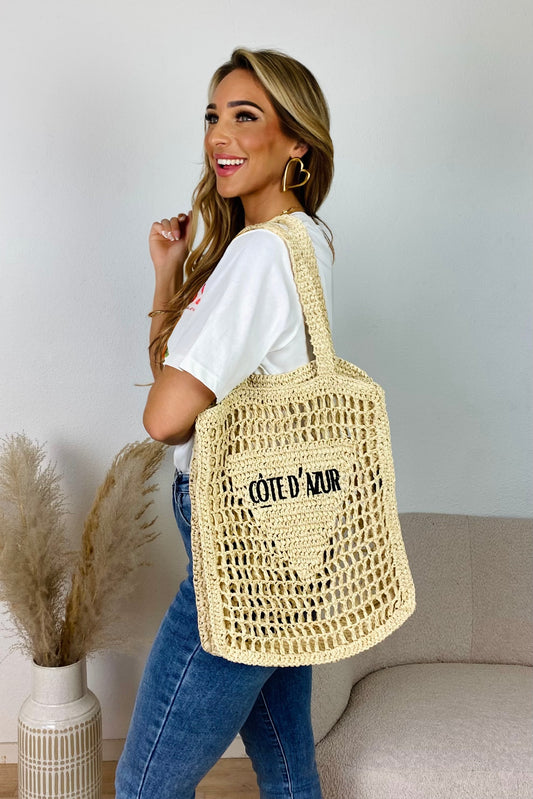 Cote D'Azur strandtas - Beige