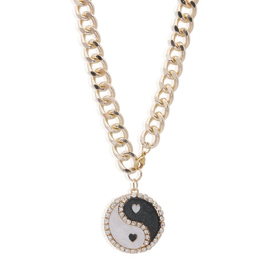 Yinyang ketting zwart