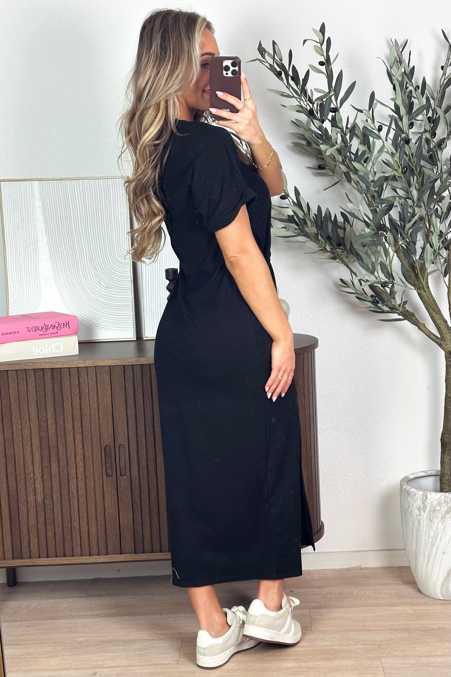 Alesha midi jurk - Zwart