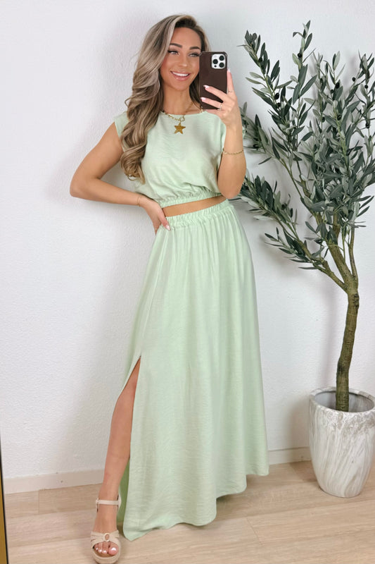 Sienna boho splitrok set - Apple