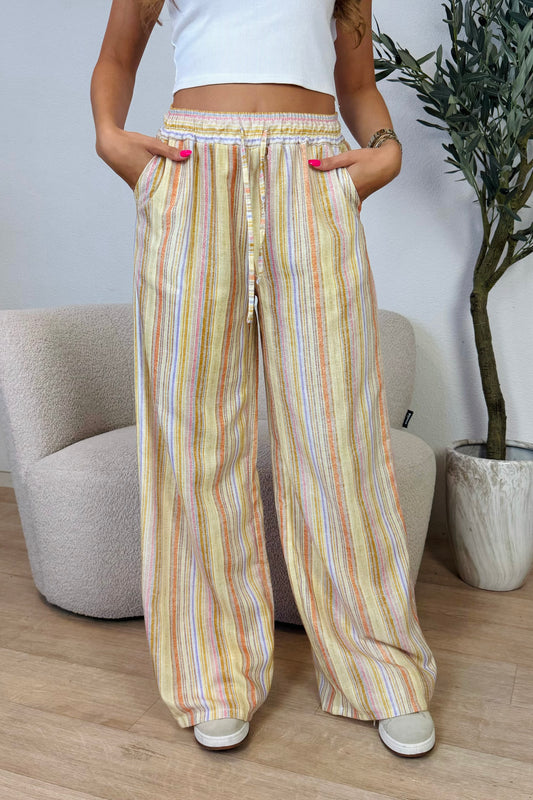 Nienke stripe broek - Geel