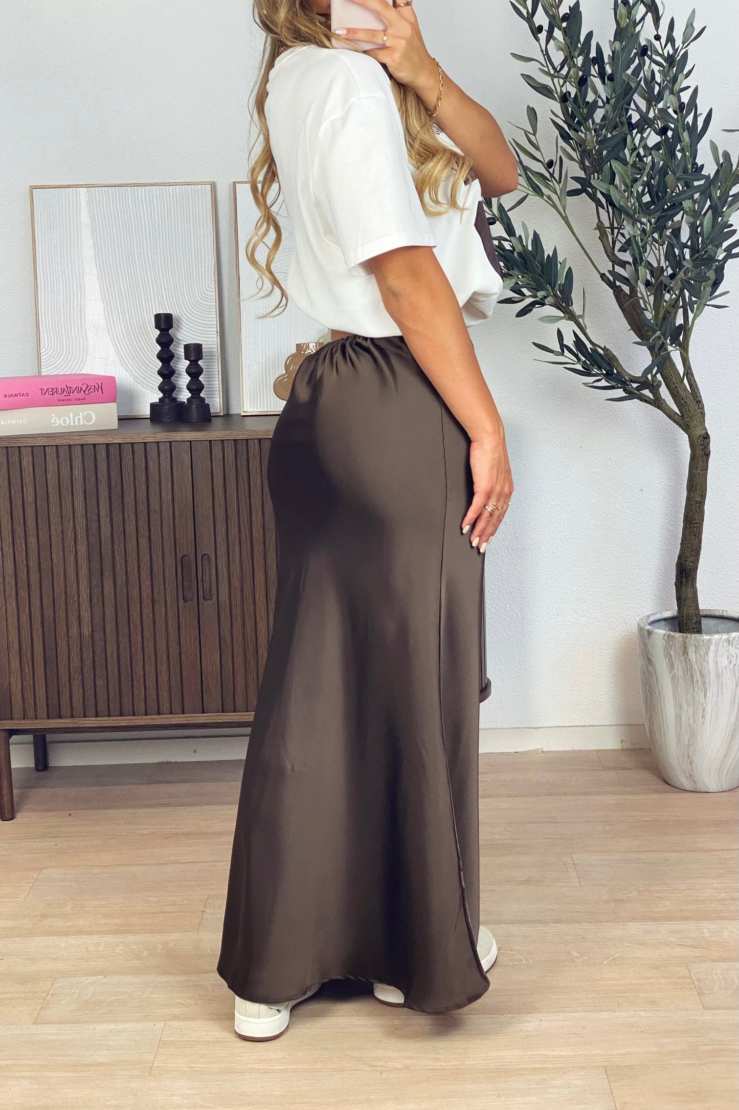Sterre silk skirt - Brown