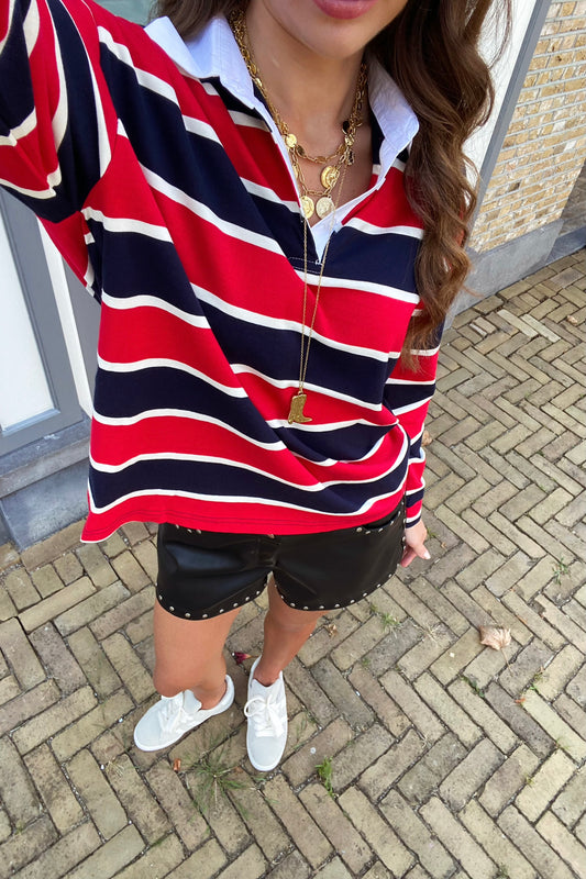 Nala striped sweater - Red