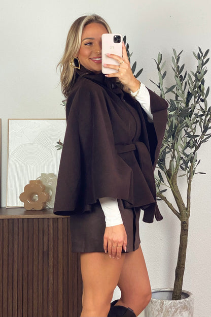 Vera poncho - Brown