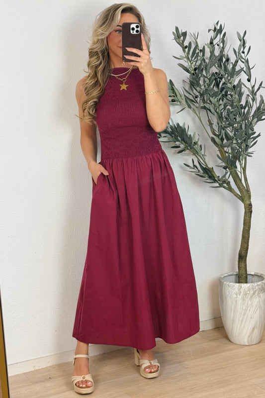 Daisy maxi jurk - Plum