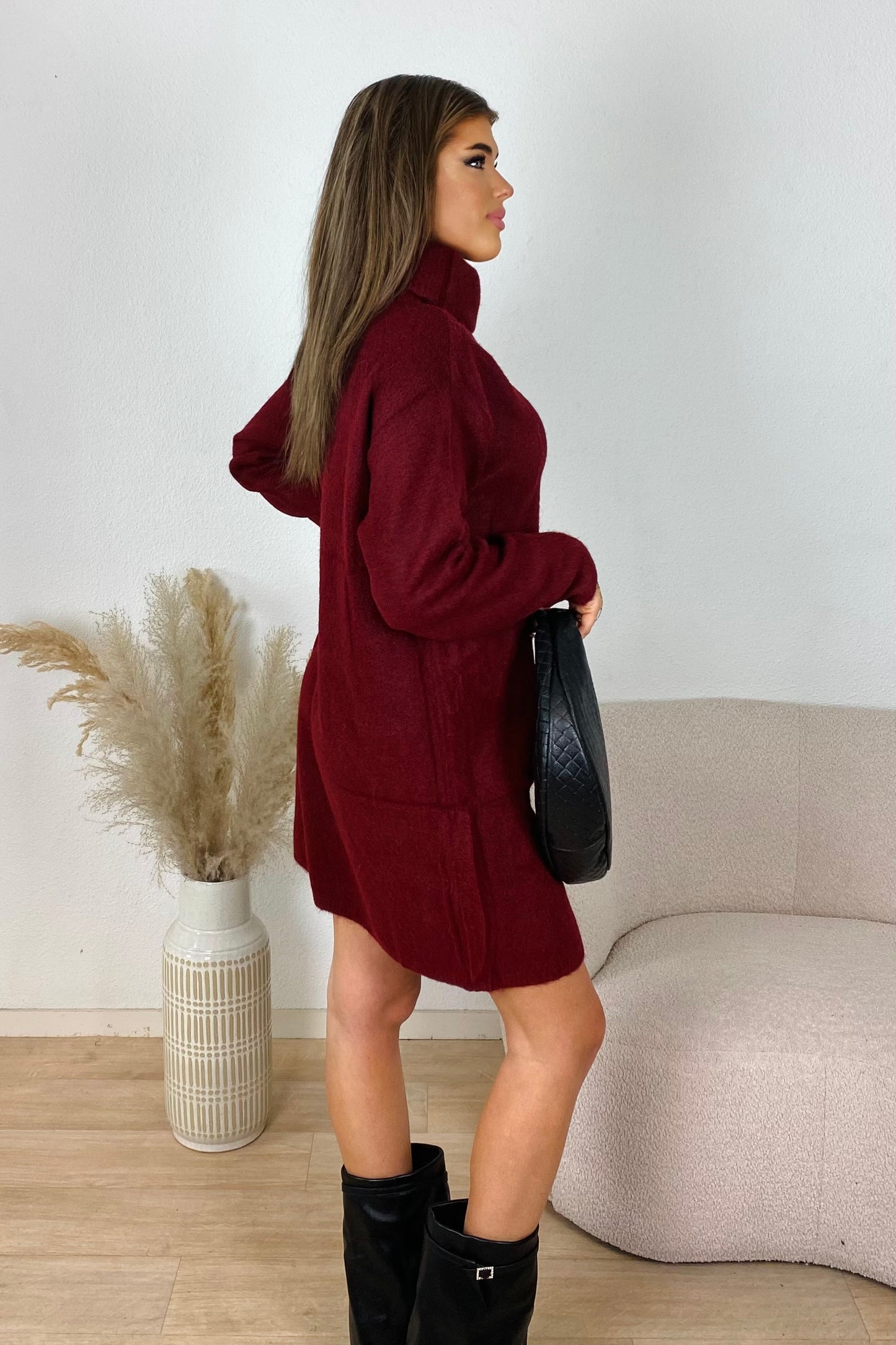 Suze - jurk bordeaux