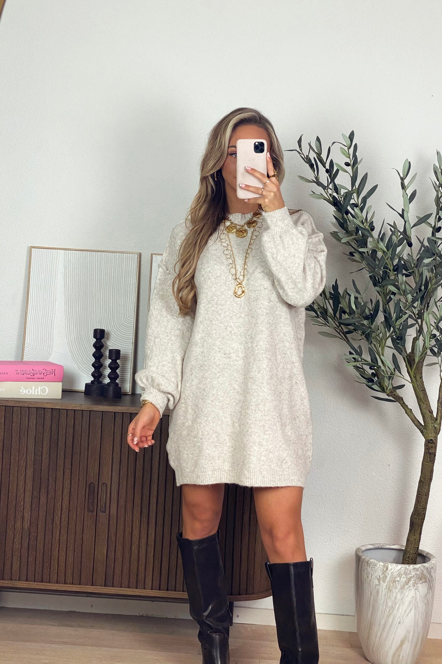 Benthe knit dress - Beige