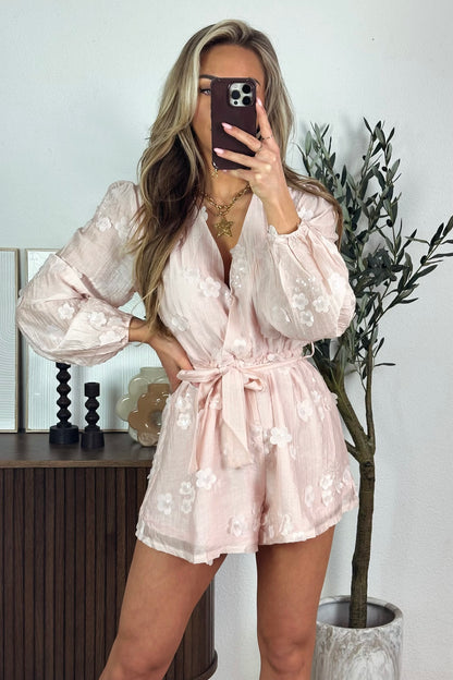 Melissa flower playsuit - Roze