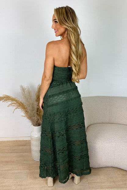 Bandeau set met kant - Kaki