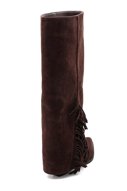 Ruby boots fringe - Brown