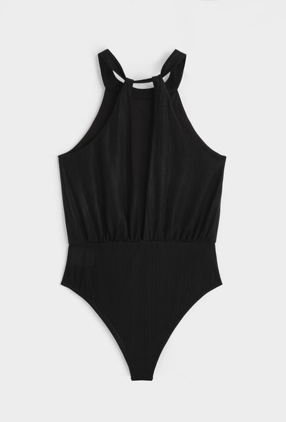 Lieke metallic body - Black