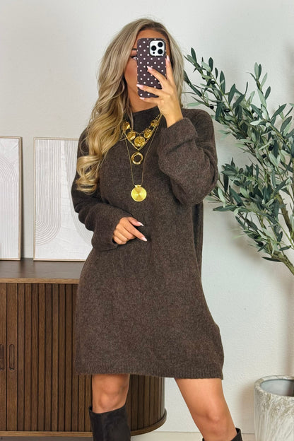 Zinzi knit jurk - Bruin