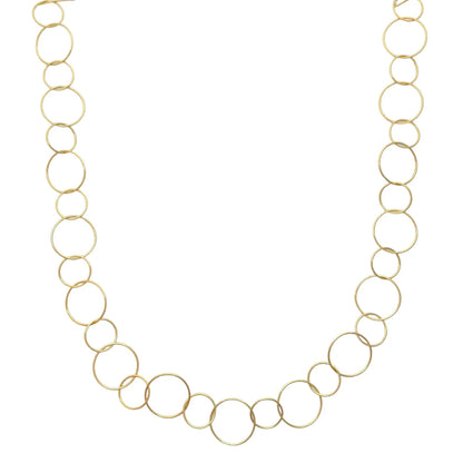 Lange Cirkel Ketting - Goud