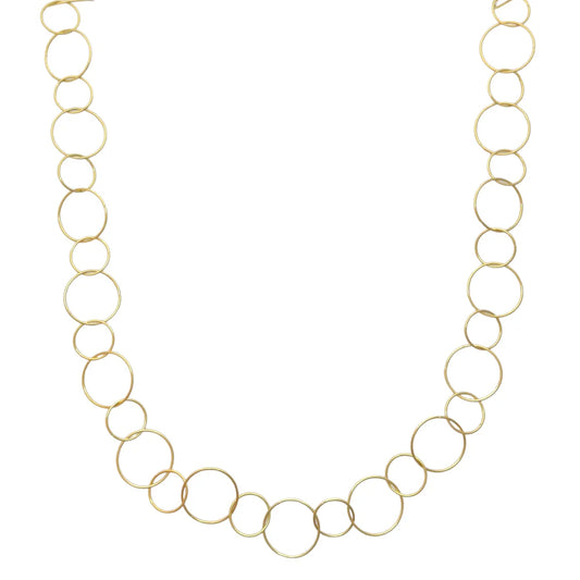 Lange Cirkel Ketting - Goud