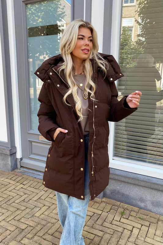 Lynn pufferjas - Brown