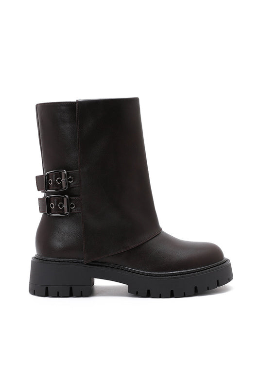 Lizzy biker boots - Brown