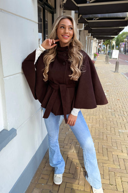 Vera poncho - Brown