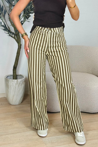 Ava striped jeans - Bruin