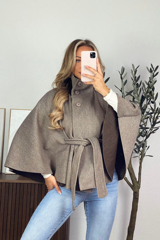 Vera poncho - Taupe