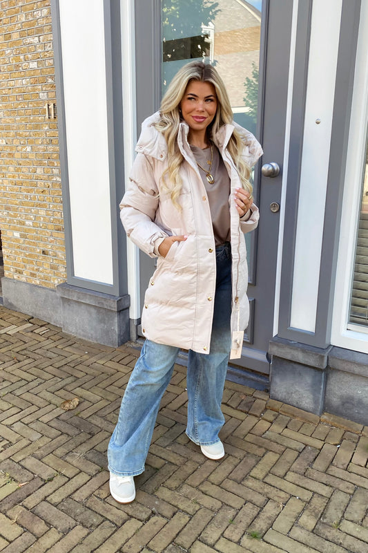 Lynn pufferjas - Beige