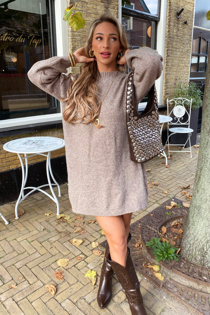 Benthe knit dress - Taupe