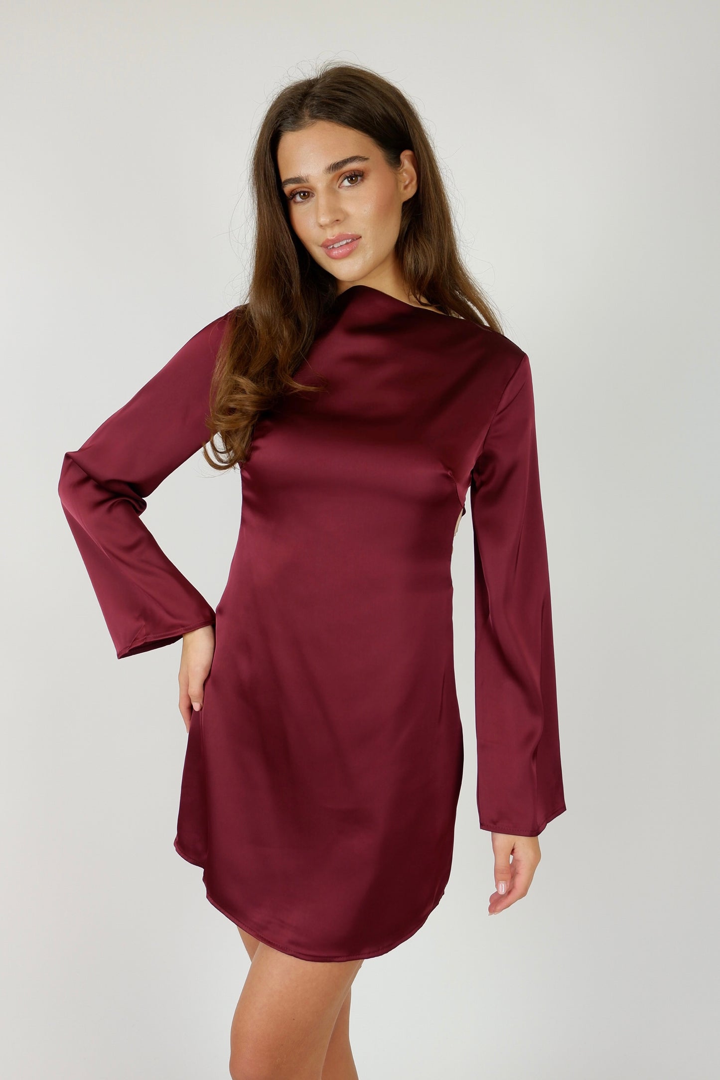 Febe - jurk bordeaux