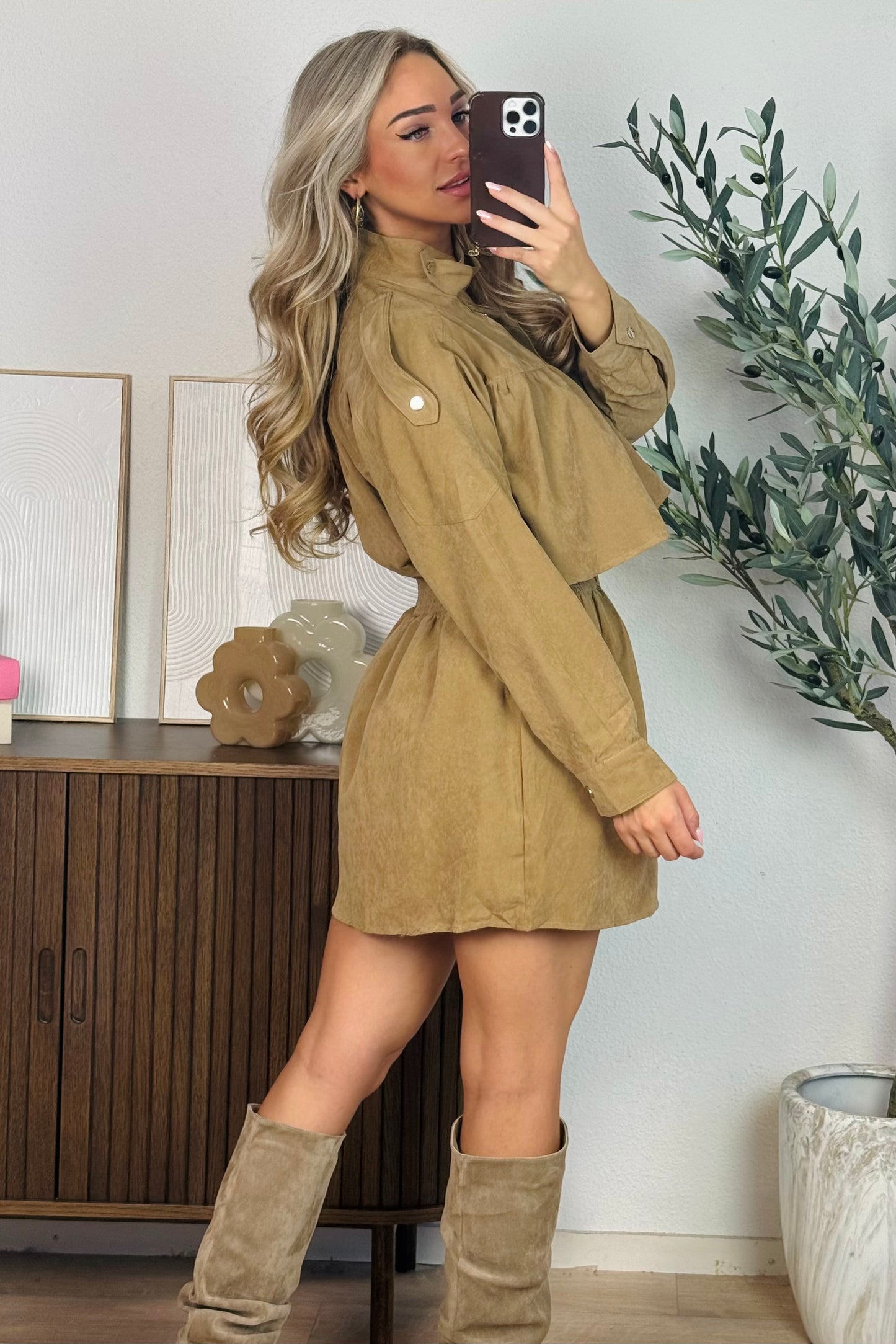 Tory trenchcoat jurk - Bruin