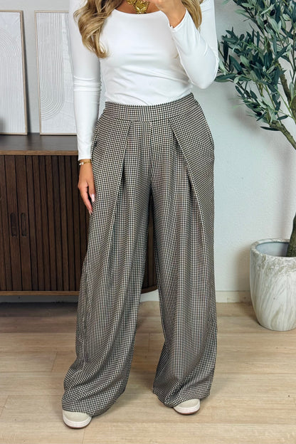 Quirine check pantalon - Navy