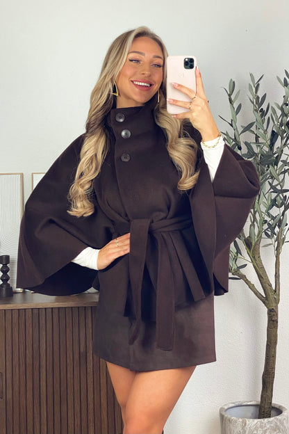 Vera poncho - Brown