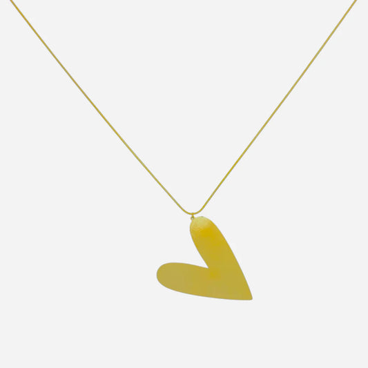 Statement hart lange ketting - Goud